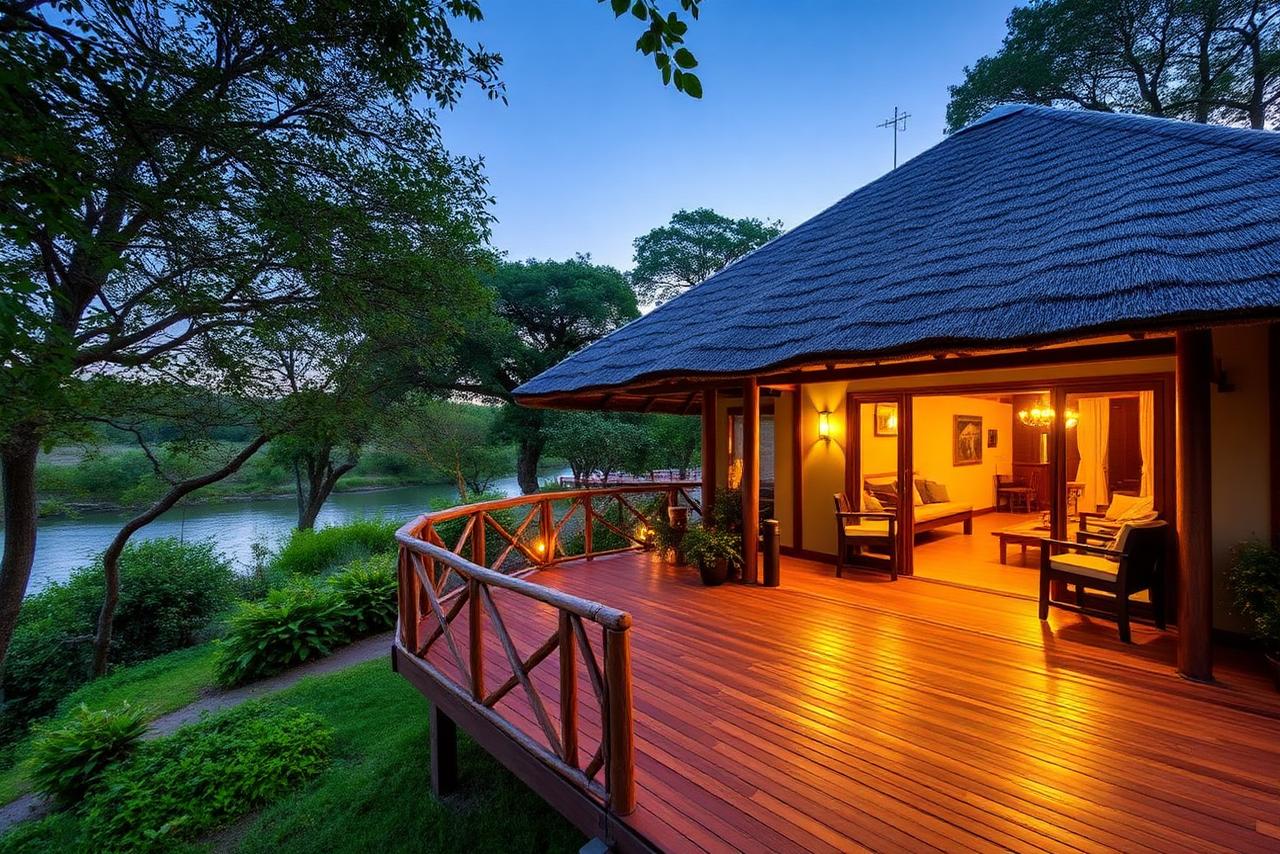 Executive cottage deck overlooking the Nile